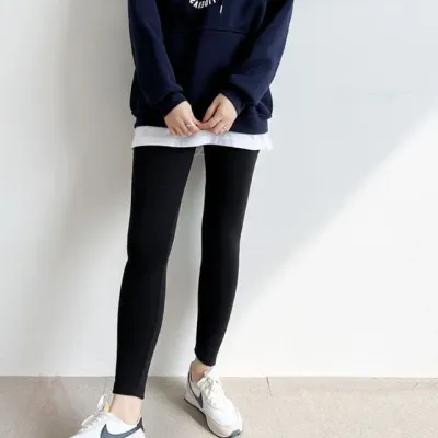 기모 9부 레깅스 애슬레져스타일 캐주얼패션 스포츠레깅스