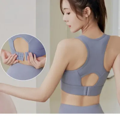 런닝 헬스 튜브탑 스포츠 U넥 조절 런닝브라 요가 U넥브라 버클