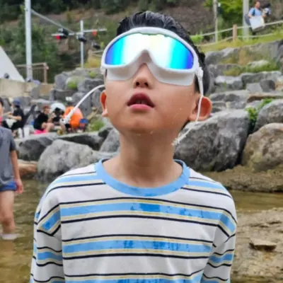 미러고글 물안경 화이트 초등학생물안경 수영장물안경 어린이수경 수영물안경 물놀이고글 수영안경 수영고