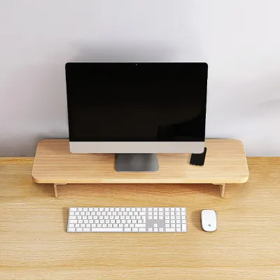 언더 아크릴 모니터 받침대 (60cm) (오크)