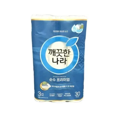 깨끗한나라 순수 프리미엄 화장지 100프로 천연펄프 무형광 무색 무향 피부자극테르스완료 휴지 두루마리
