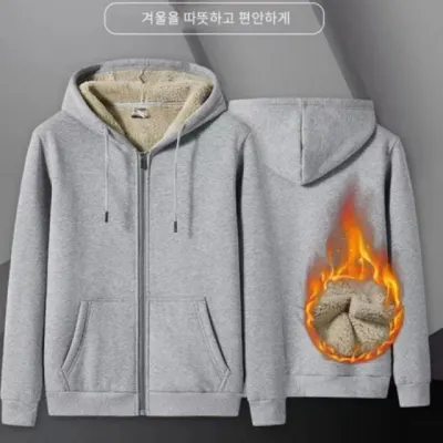 남성 기모 후드집업 루즈핏 홈웨어 외투