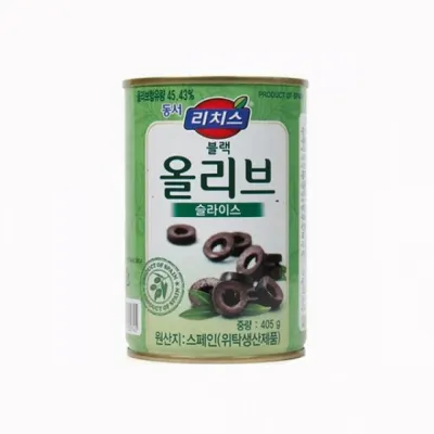 식자재 리치스 블랙올리브 슬라이스 405g