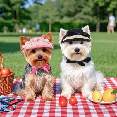 펫 외출 고양이 모자 여름 강아지 모자 소형견 테디 선캡 귀달이 모자