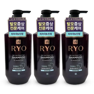 려 자양윤모 9EX 탈모증상완화 샴푸 민감두피용 400ml 3개