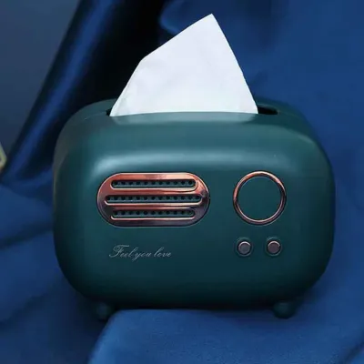 각티슈커버 물티슈보관함 롤 두루마리휴지 화장지 케이스 홀더 상자 레트로 라디오 모델 벽