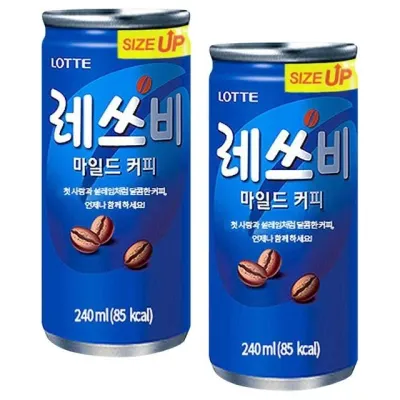커피 캔음료 음료수 캔커피 박스 2박스 60캔 레쓰비마일드 240ml