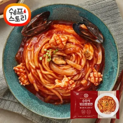 쉐프스토리 불향가득 수타식 볶음 짬뽕면 330g x 10개