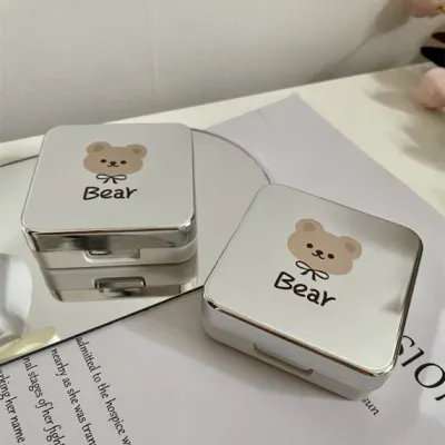곰돌이 렌즈통 콘텍트렌즈케이스 세척기 거울 렌즈집게 흡착봉