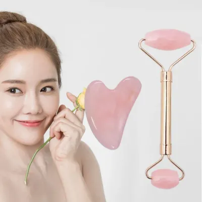 롤러 괄사 도구 얼굴 마사지봉 장미석 마사지 페이스