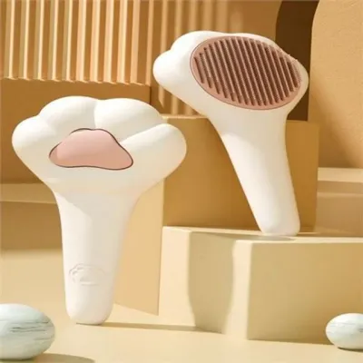 고양이 브러쉬 고양이 슬리커 브러쉬 반려동물 원터치 죽은 털갈이 용품 미용