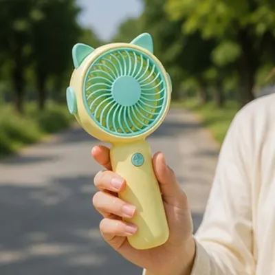 선풍기 고양이귀 미니선풍기 손풍기 탁상겸용 스폰거치
