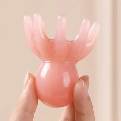 휴대용 문어 마사지 빗 미니 괄사 얼굴 손 발 지압기