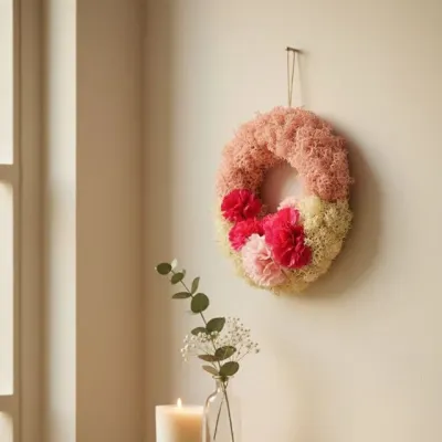 만들기 DIY 키트 스칸디아모스 카네이션 리스