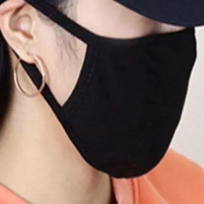 3겹면마스크 여성용 세탁 재사용 검정 빨아쓰는