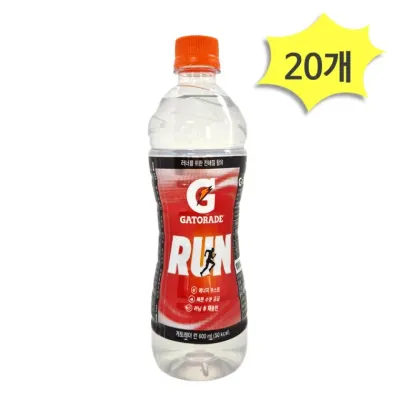 게토레이 런 600ml x 20개 스포츠음료 이온음료