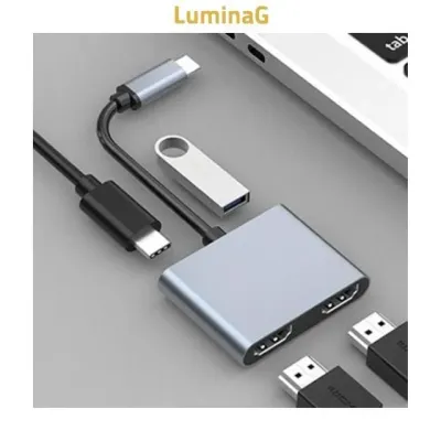 HDMI 분배기 2in1 C타입 듀얼모니터 변환 젠더 hdmi