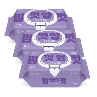 코디 맘껏양껏 물티슈 캡형 110매 3개