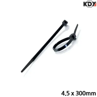 KDY 케이블타이 블랙 4.5 x 300mm 100개입