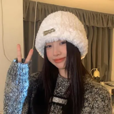 겨울 털모자 방한 뽀글이 모자 보온용 여성 홈웨어 데일리 털모자
