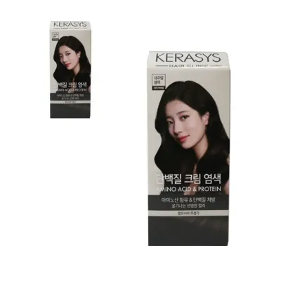 새치 염색약 헤어 흰머리 커버 영양 자연흑색 내추럴블랙 미용실 염모제