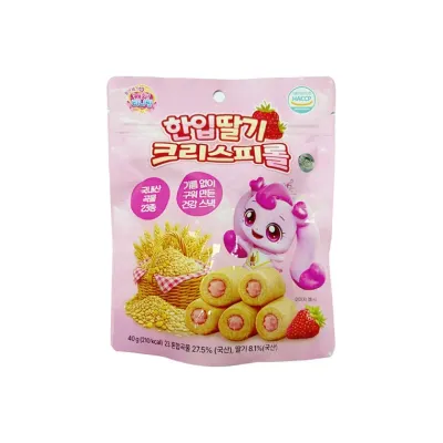 프린세스 캐치티니핑 한입 딸기 크리스피롤 40g 1개