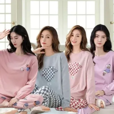 여성 시보리 잠옷 상하세트 시보리 여자 긴팔 홈웨어 이지웨어 파자마 여성 홈파티 잠옷
