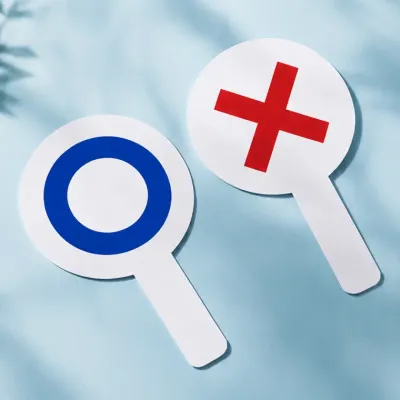 OX 게임 팻말 퀴즈 놀이 푯말 보드게임 2P GSM-1010290