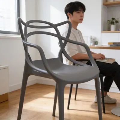 식탁의자 카페의자 인테리어의자 플라스틱 등받이체어 가정용 거실용 주방용
