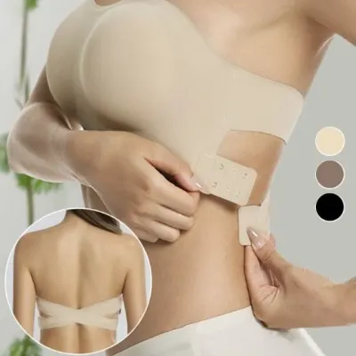 흘러내림 없는 오프숄더 크로스 볼륨업 브라