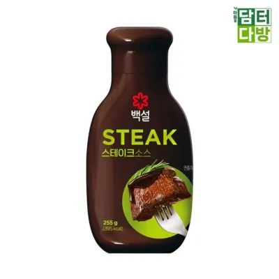 백설 스테이크 소스 고기 양념 만능 양념장 255g 3개 바베큐