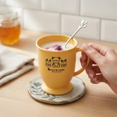 유아용 쁘띠컵 아기드링킹컵 옥수수전분빨대 옥수수전분컵