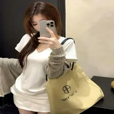 여성브이넥티셔츠 롱티셔츠 여름 소프트터치 베이직