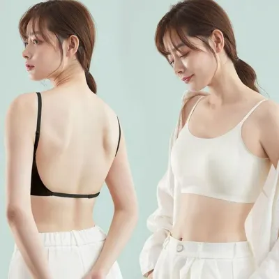 컴포트 편안한 나시 백리스 브라탑 튜브탑 크롭 심리스브라 스포츠 여성속옷
