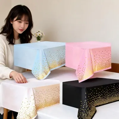 식탁보 도트 무늬 패턴 식탁커버 홈파티 야외 캠핑 거실 주방 인테리어