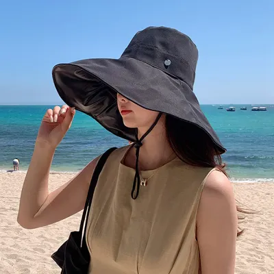 메이리 자외선차단 암막 버킷햇(블랙) 바캉스모자