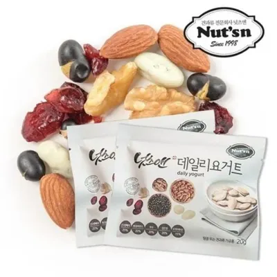 하루 한줌 혼합 견과 매일 견과 요거트 다이어트 무설탕 소포장 한봉 간편 크랜베리 건포도 가벼운 아몬드