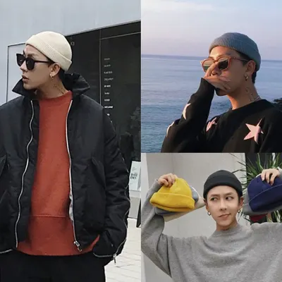 남자 여자 겨울 니트 무지 숏 비니 모자 와치캡