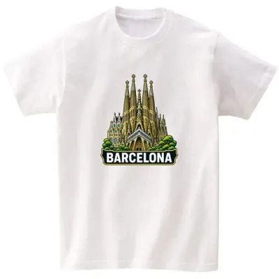 길단 반팔티 아시아핏 USA핏 랜드마크 the Sagrada Familia AI 이미지 모든색상 전사이즈