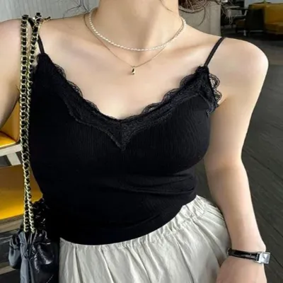 슬림라인 레이스골지나시 여성 슬림핏 티셔츠 3컬러