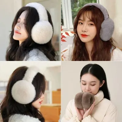귀마개 이어워머 털귀도리 접이식 겨울 방한 퍼 이어머프 세트