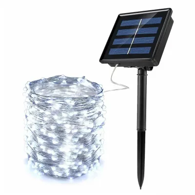 태양광 LED 100구 와이어 전구(10m) (백색)루프탑조명