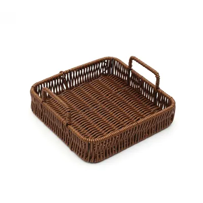 베스트 사각 라탄짜임 트레이(22cm) 소품 라탄바스켓