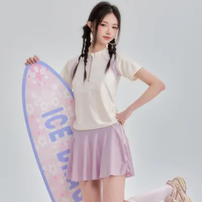 은창]헤이즈 셔링 러블리 래쉬가드 투피스 수영복 비키니 모노키니 여름 비치 휴가 바지 팬츠 여성