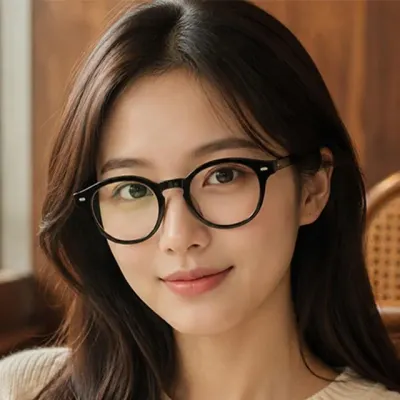 남녀공용 뿔테 안경 데일리 패션 안경 블랙 안경테