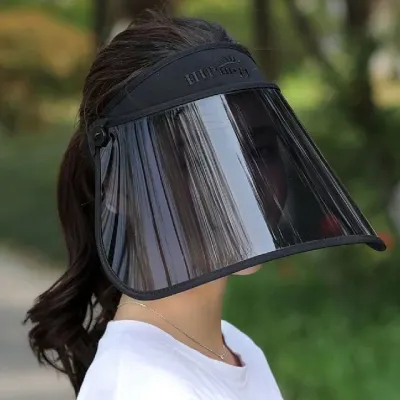 검정 썬바이저 여성 여름 모자 바캉스 자외선 차단 챙 넓은