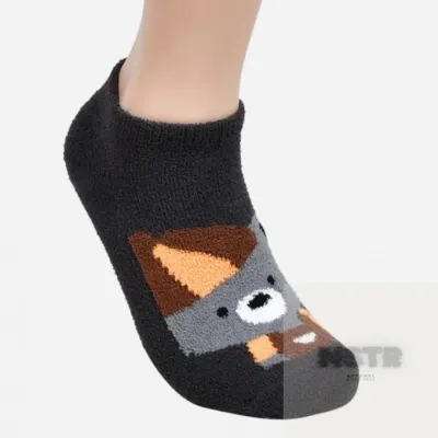 모자곰 그림 신사 수면 스니커즈 양말 5p 귀여운삭스 따뜻한양말 곰돌이 남성겨울양말 보온양말
