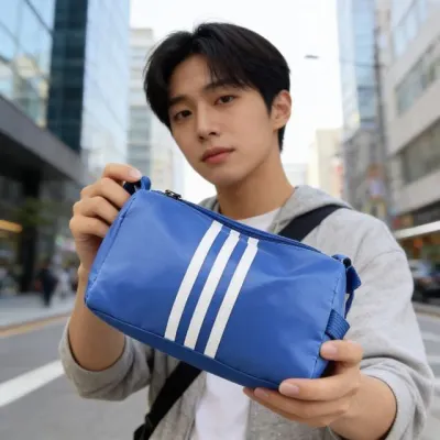 힙색 힙색가방 바디백 슬링백 여행용 운동용 등산용 조깅용 삼색 라인 미니