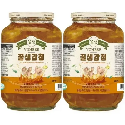 과일청 본비 음료 생강차 2kg 생강청 2kgx2병 자연음료