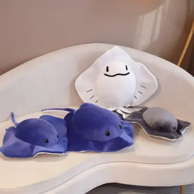 가오리인형 해외 직구 가오리 인형 베개 봉제 장난감 가오리 인형 잠자는 쿠션 웃는 얼굴 물